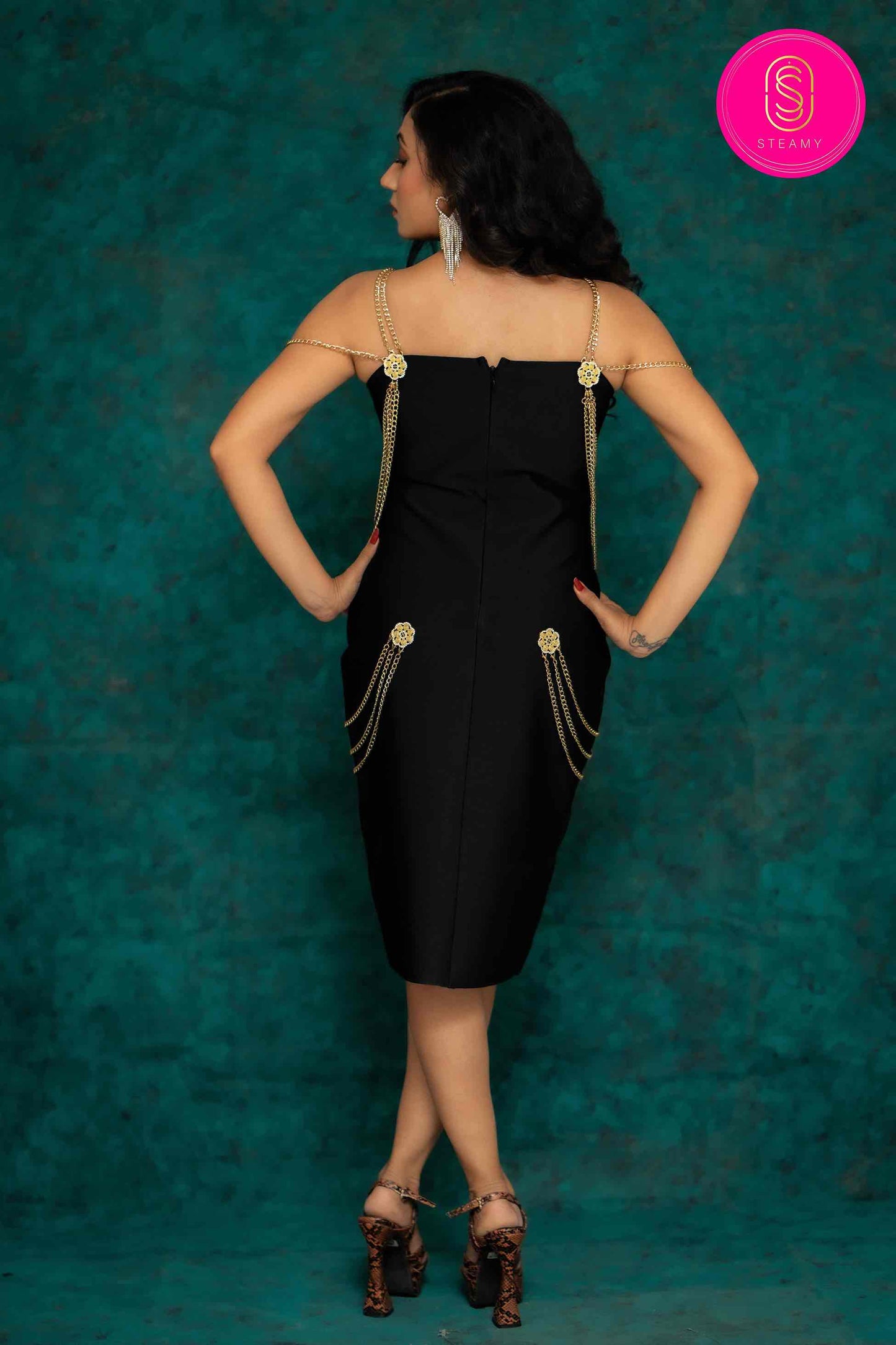 Black Chain Dress