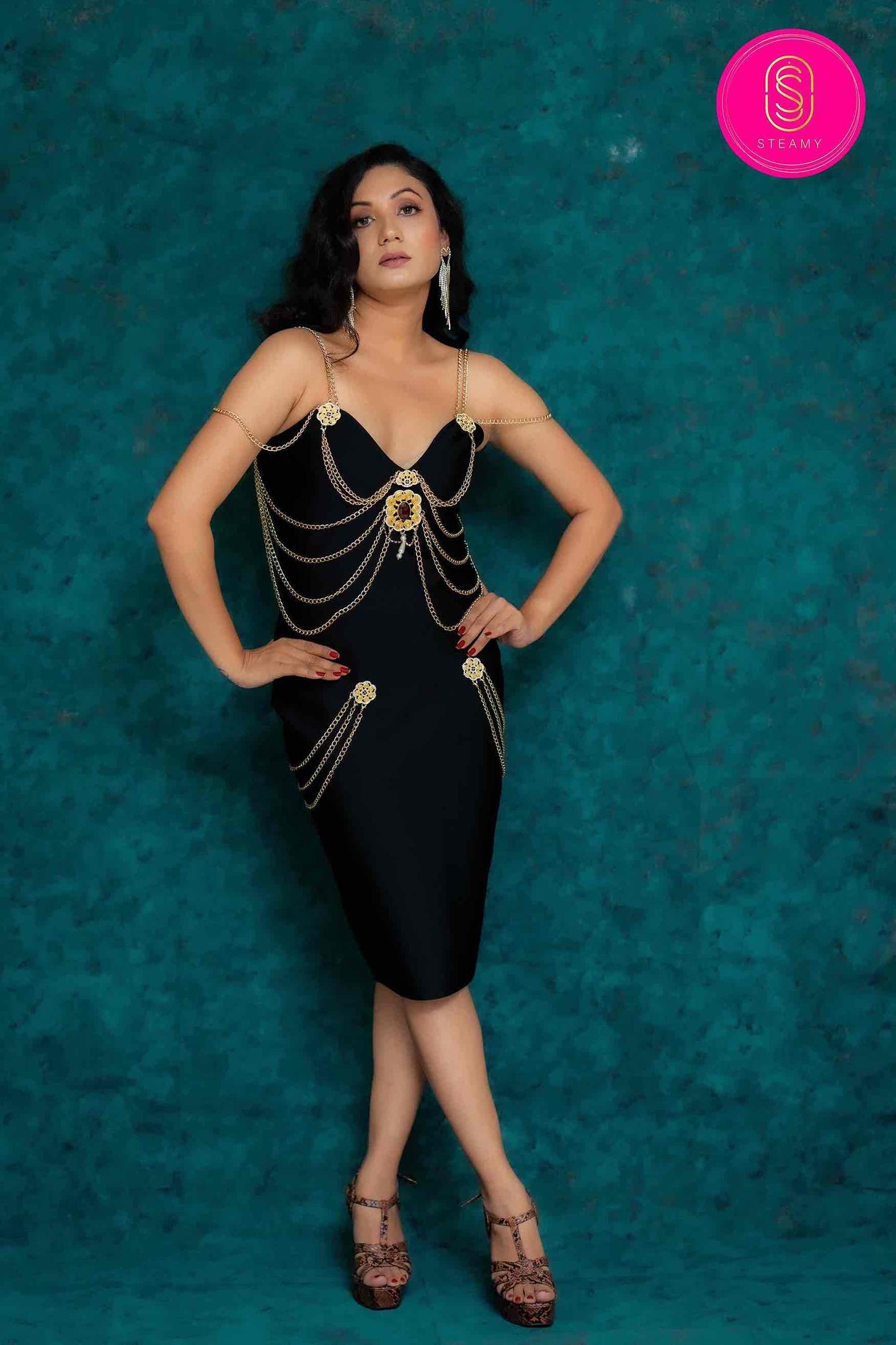Black Chain Dress